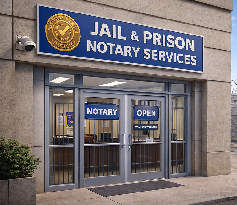 Jail Notary services, Prison, Jail, Inmate Notary services