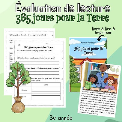Évaluation de lecture - 365 jours pour la Terre (3e)