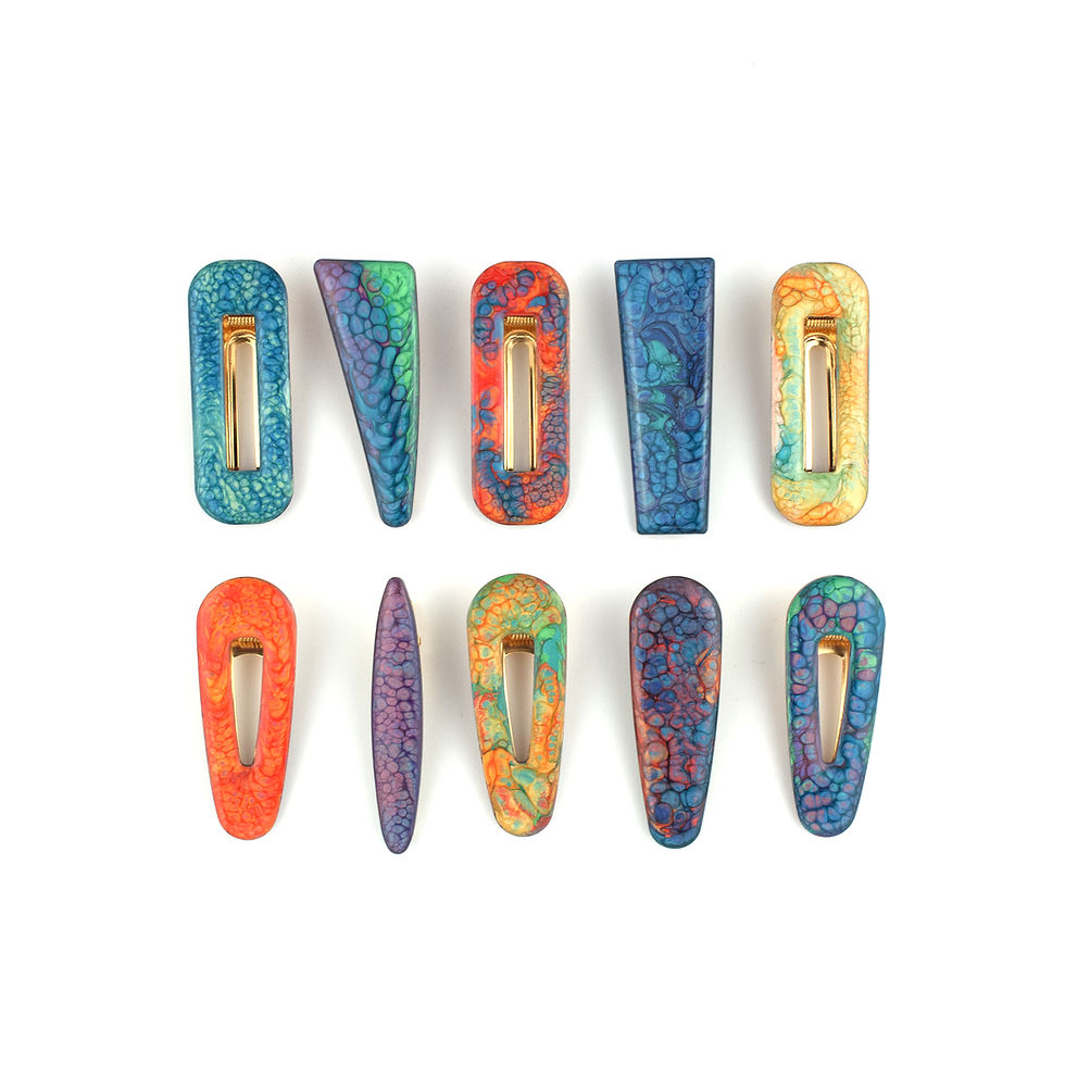 Resin Hair Clips by Laura Hand Jewellery