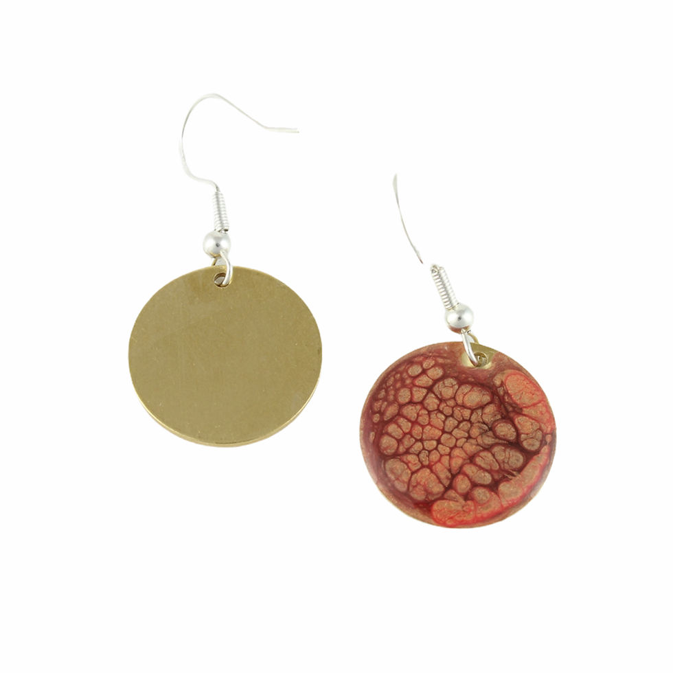 Thumbnail: Painted Copper Earrings