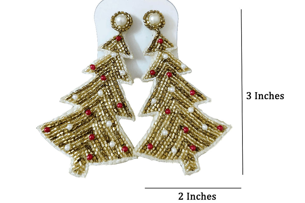Thumbnail: SHIMMER PARTY-CHRISTMAS TREE EARRINGS