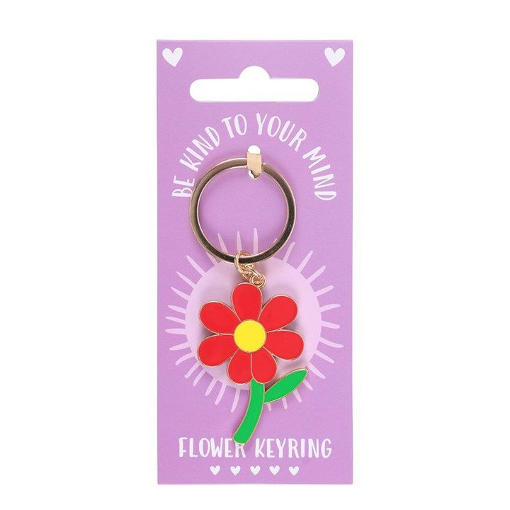 Thumbnail: Be Kind to Your Mind Flower Keyring
