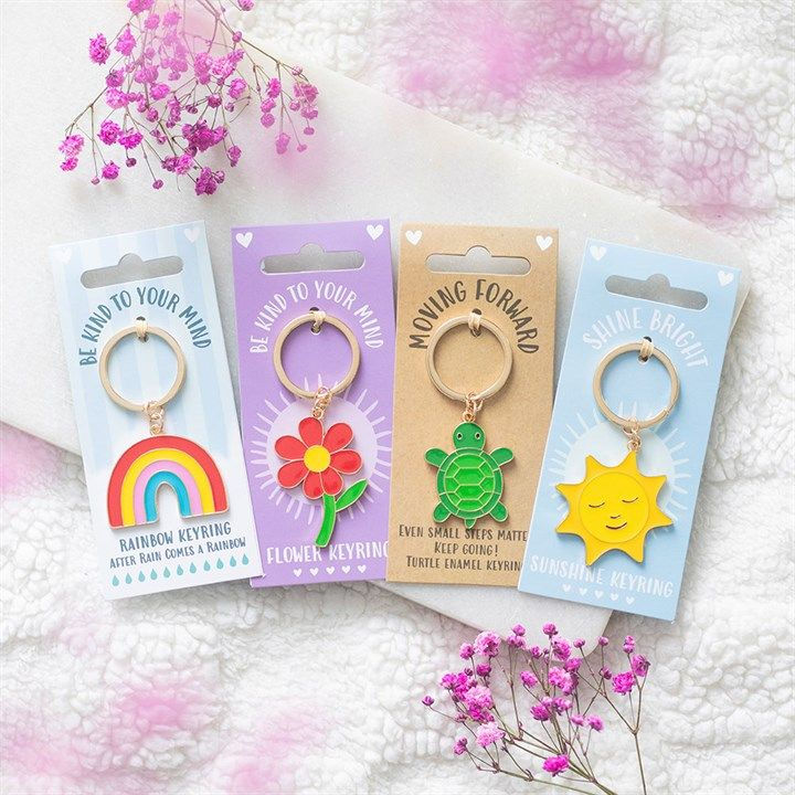 Thumbnail: Be Kind to Your Mind Flower Keyring