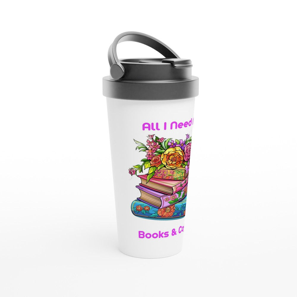 Books & Coffee Travel Mug