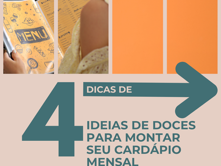 cardápio de doces para vender