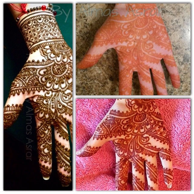 Time release, heat activated natural henna! Applied Afternoon , evening she took it off, wrapped her