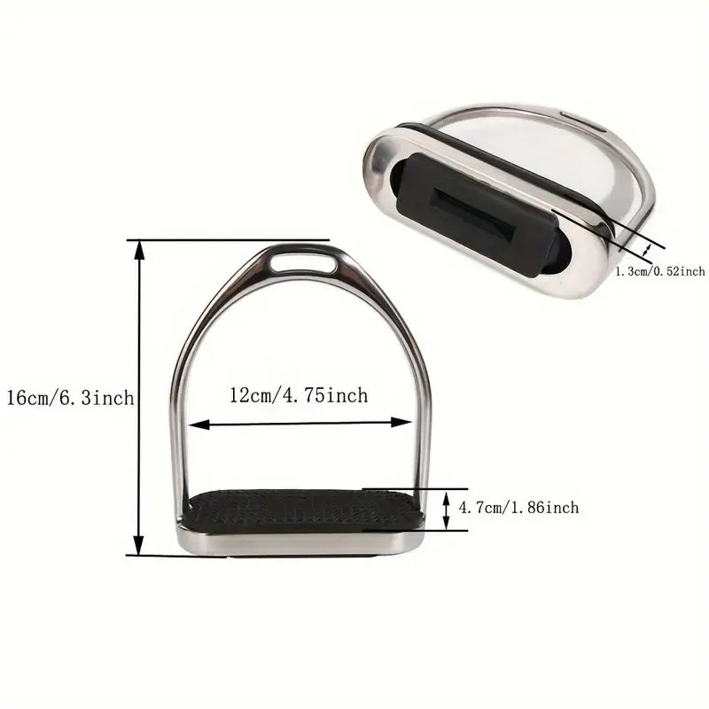 Classic Stirrups - Stainless Steel dimensions