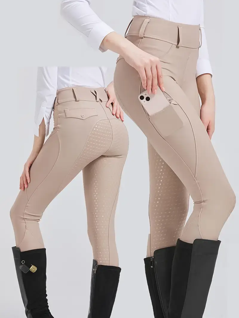 Beige Women's Equestrian Breeches
