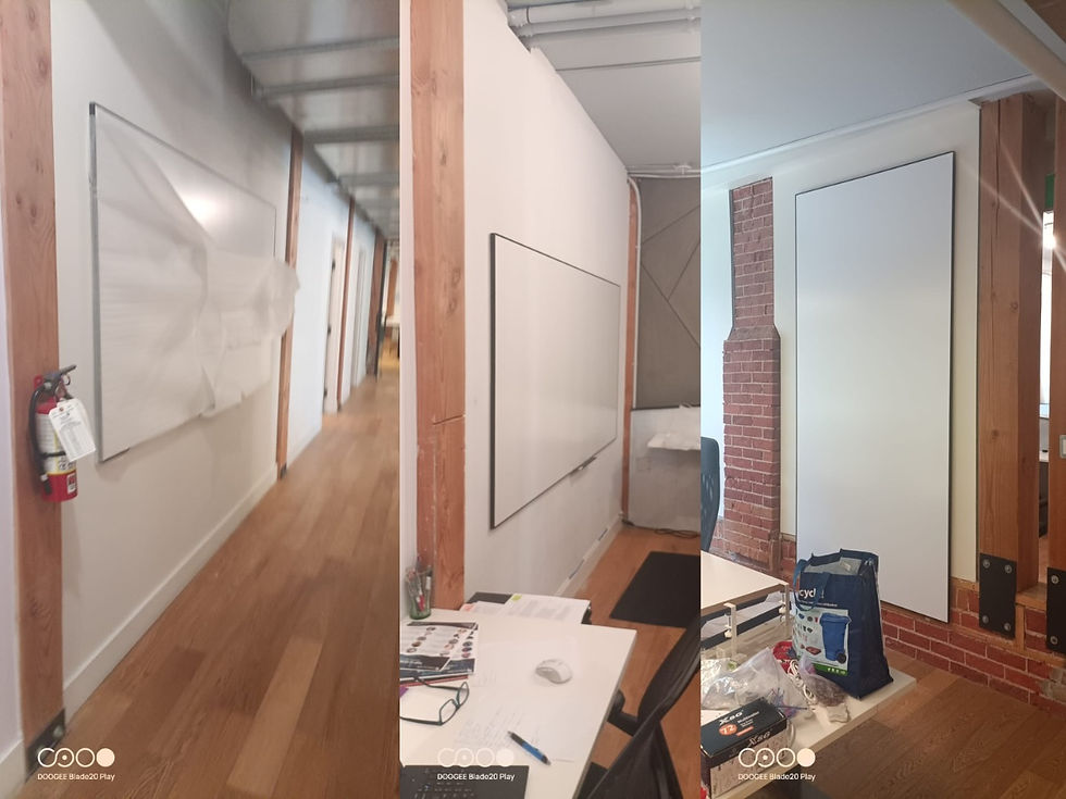 Installation of Three Whiteboards at a Toronto, King Street West Office.