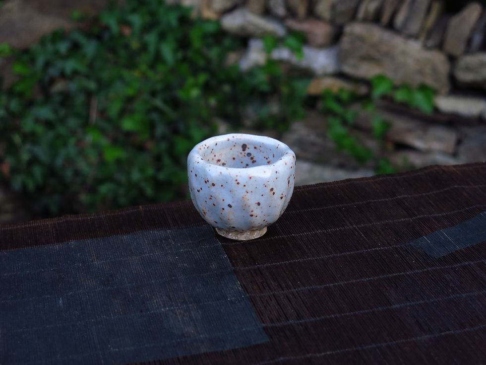 Handmade 'Squall' Shino Teacup #1, 40ml
