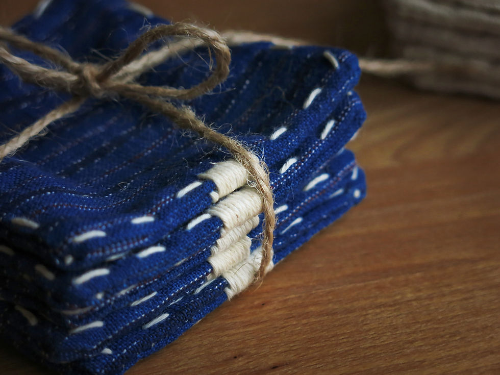 Thumbnail: Hand Stitched Sashiko Tea Coaster