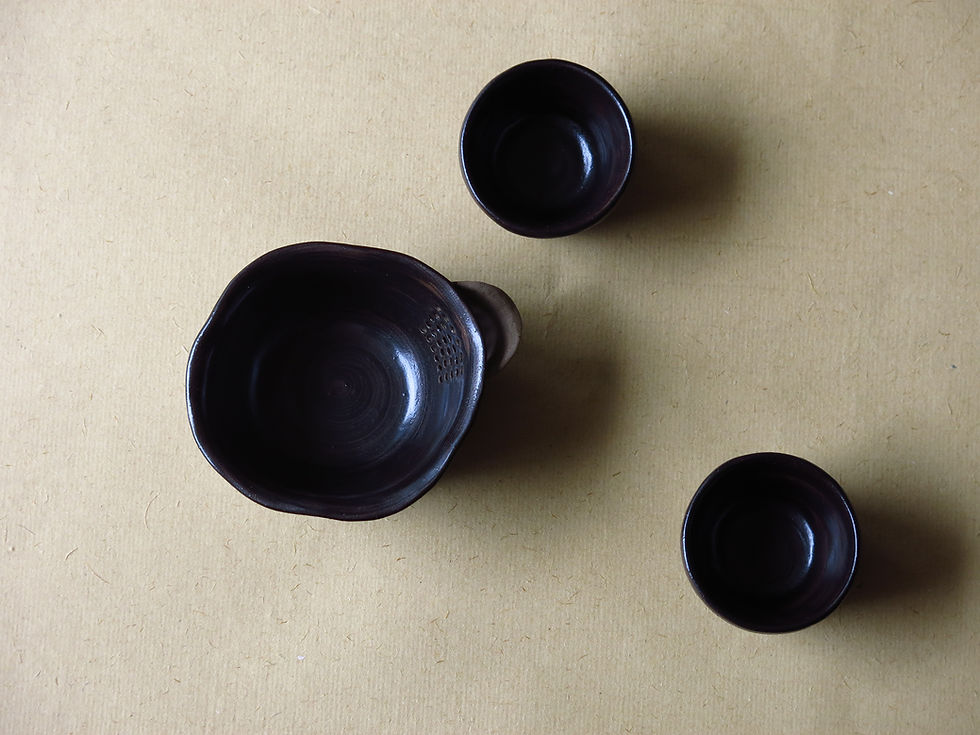 Thumbnail: Handmade Clay Spring Tea Set