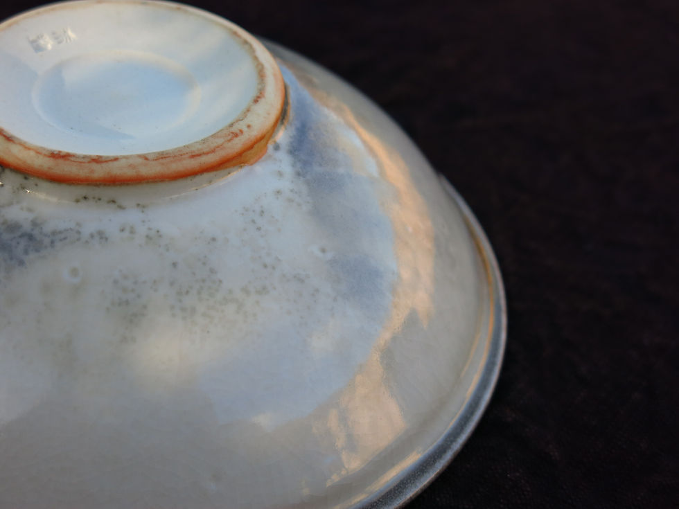 Thumbnail: Handmade White Shino Tea Tray/Tea Bowl