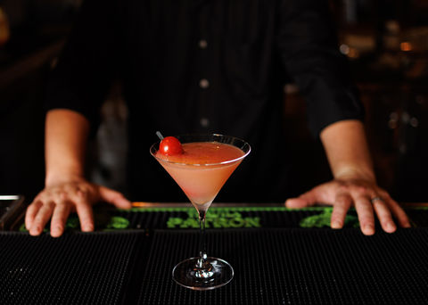 Lifestyle Food Photography for Local Restaurants. Cherry Tomato Martini.