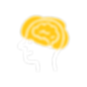 Head silhouette with a brain illustration