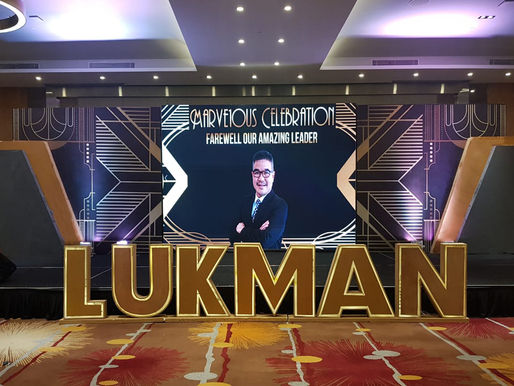 Jasa Dekorasi Event Marvelous Celebration Mr Lukman Farewell Party