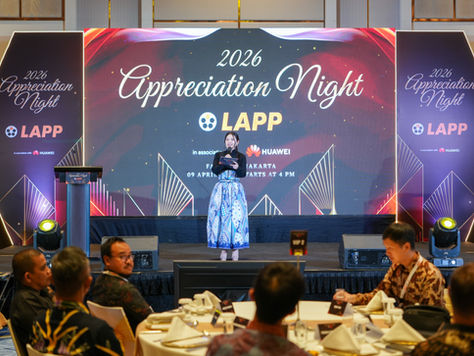 Dekorasi Appreciation Night Corporate dengan Lighting Modern dan Elegan