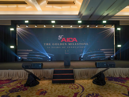 Stage Decor Elegan untuk Momen Bersejarah: AICA 50th Anniversary