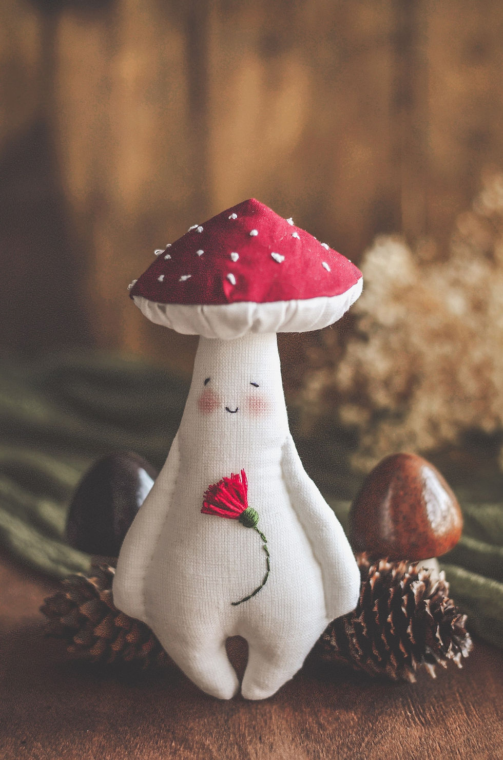 Thumbnail: Happylabtoys - Cute Mushroom Sewing Pattern & Tutorial