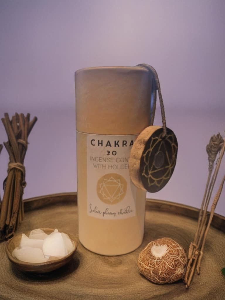 Miniature : Cônes d’Encens Chakras – Porte-Cendres Inclus