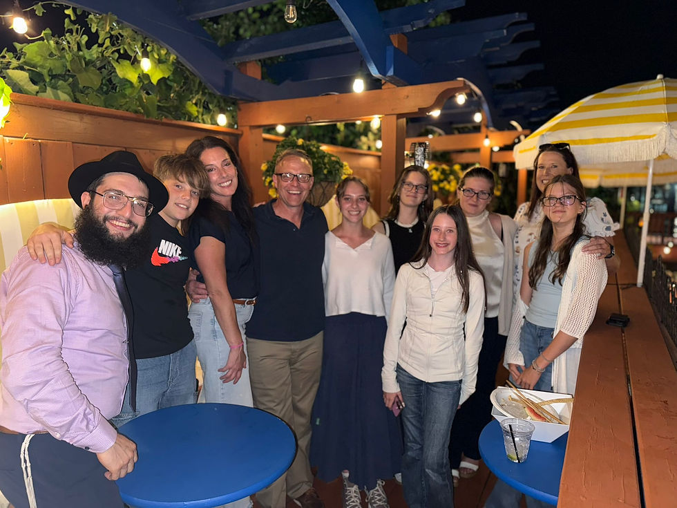 The Fertitta, Chuilovskyy and Hewitt families with Rabbi Meir