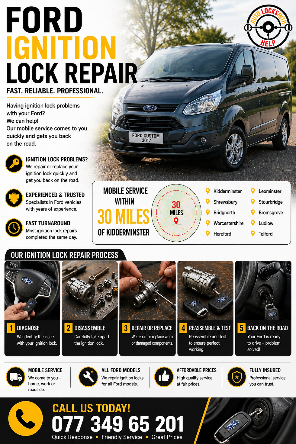 Ford ignition lock repair.