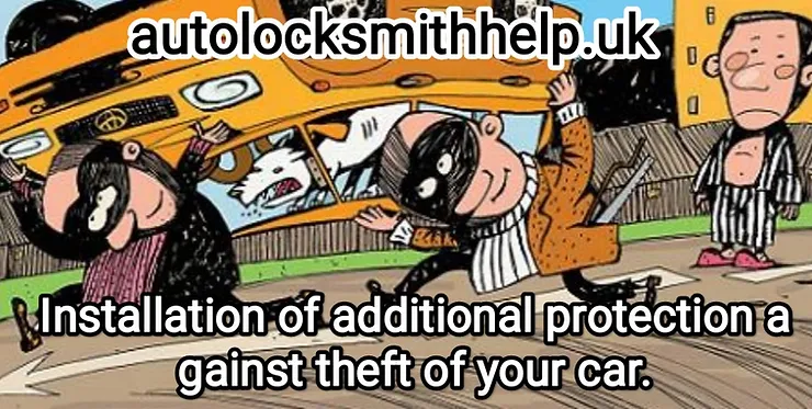 Installation of protection against car theft or motorcycle theft