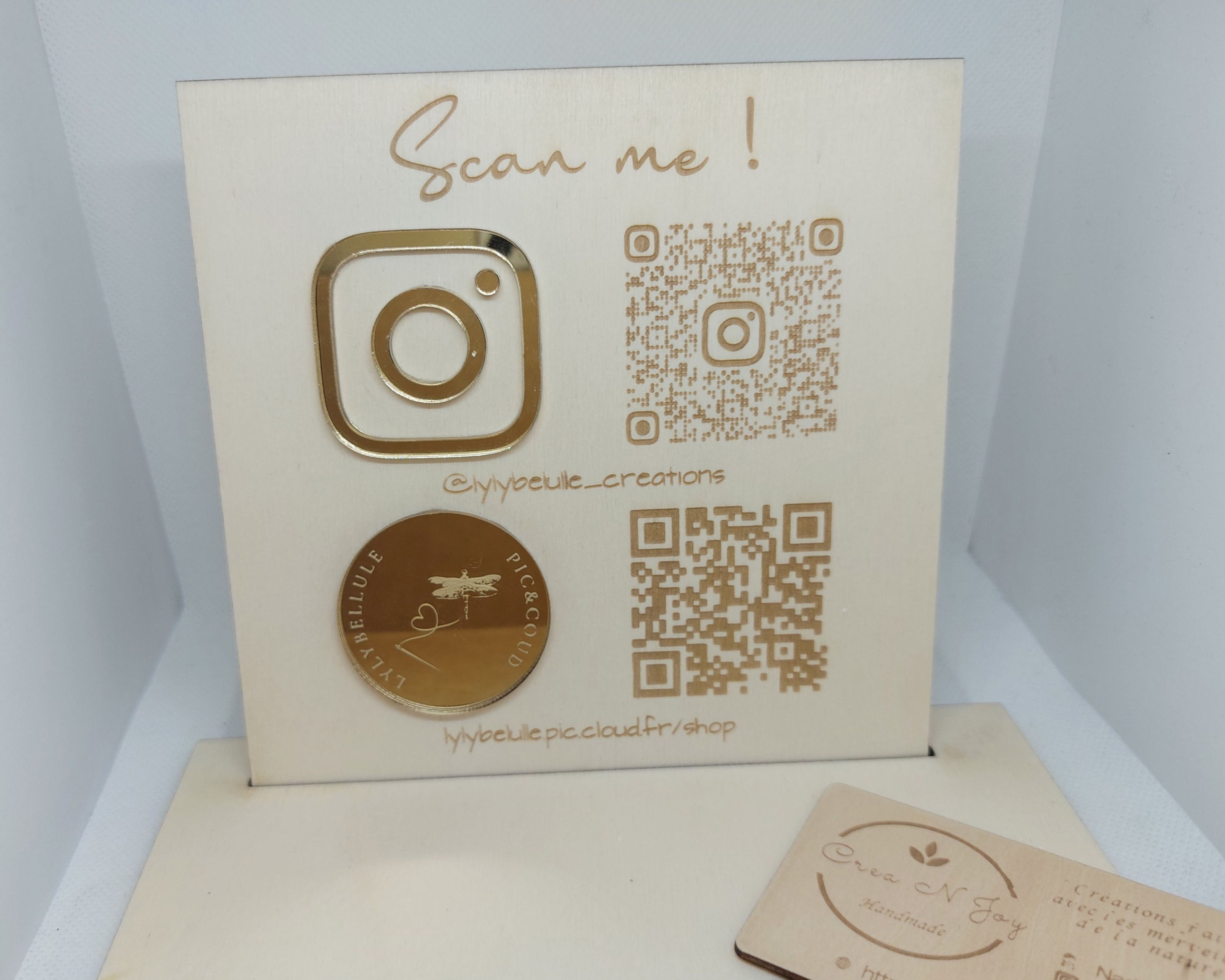 Scan me - Support pour max 3 QR-codes