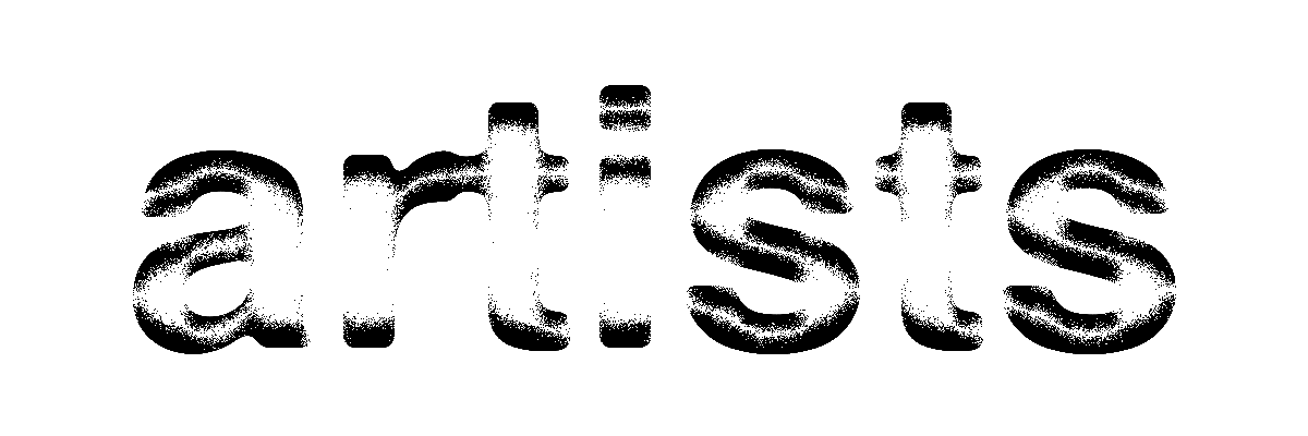 animated text reading 'artists'