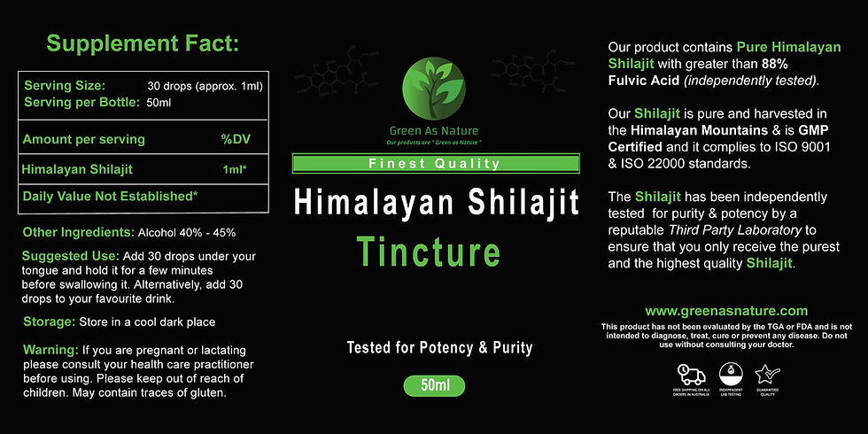 Thumbnail: Himalayan Shilajit Supplement Label