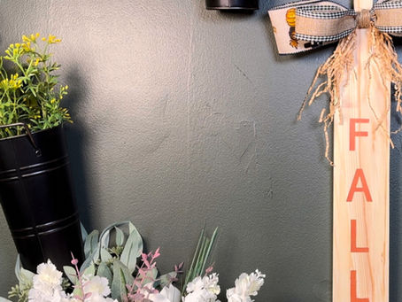 DIY fall wall hanging