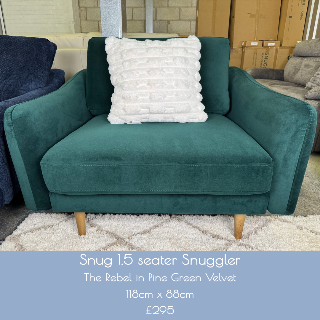 Snug 'Rebel Pine' green Velvet Chair