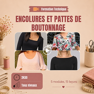 Encolures et pattes de boutonnage