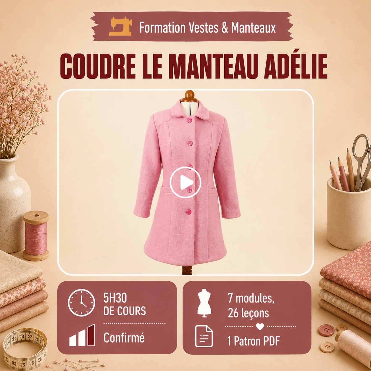 Coudre le manteau Adélie