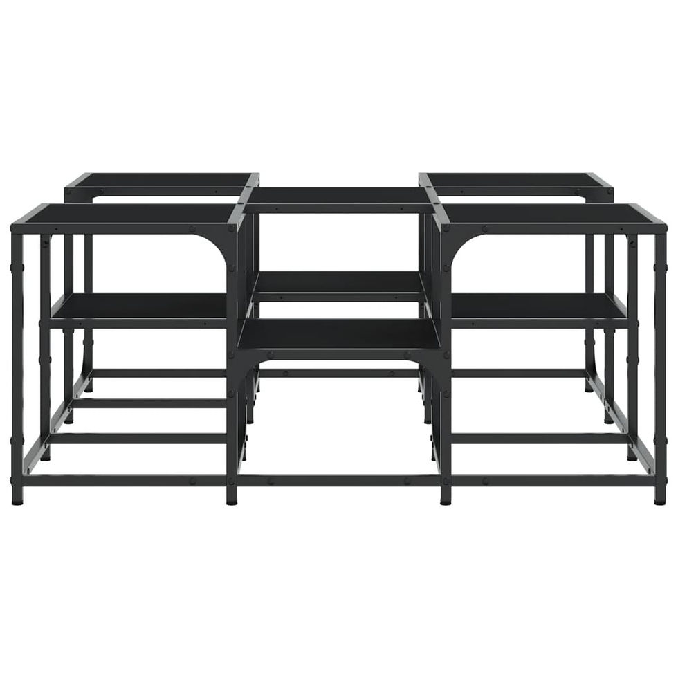 Миниатюра: Кафе маса черна 91x91x40 см инженерно дърво