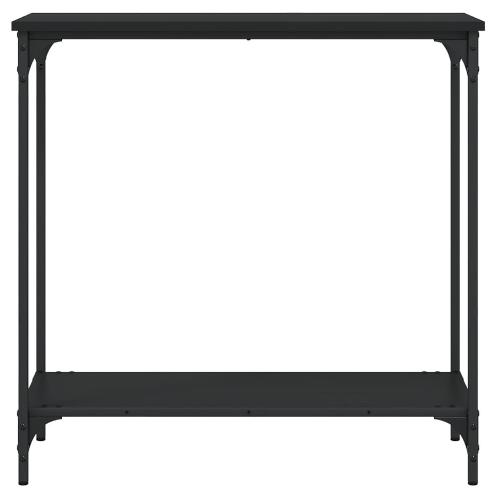 Миниатюра: Конзолна маса черна 75x305x75 см инженерно дърво