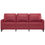 Миниатюра: 3-МЕСТЕН ДИВАН ВИНЕНОЧЕРВЕН 180 СМ ИЗКУСТВЕНА КОЖА