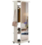 ШКАФ - ГАРДЕРОБ СЪС ЗАКАЧАЛКА И ОГЛЕДАЛО В БЯЛ ЦВЯТ