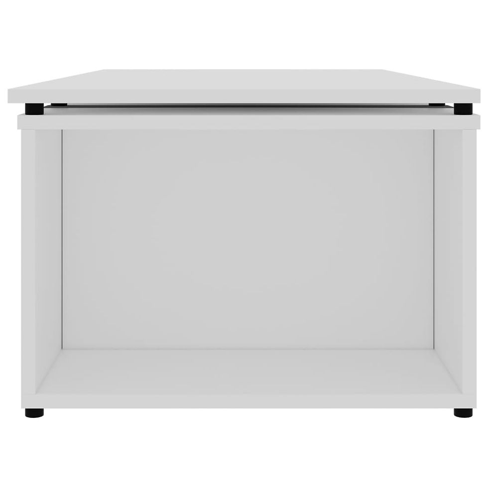 Миниатюра: Маса за кафе бяла 150x50x35 см инженерно дърво