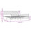 Миниатюра: Метална рамка за легло с горна и долна табла бяла 200x200 см