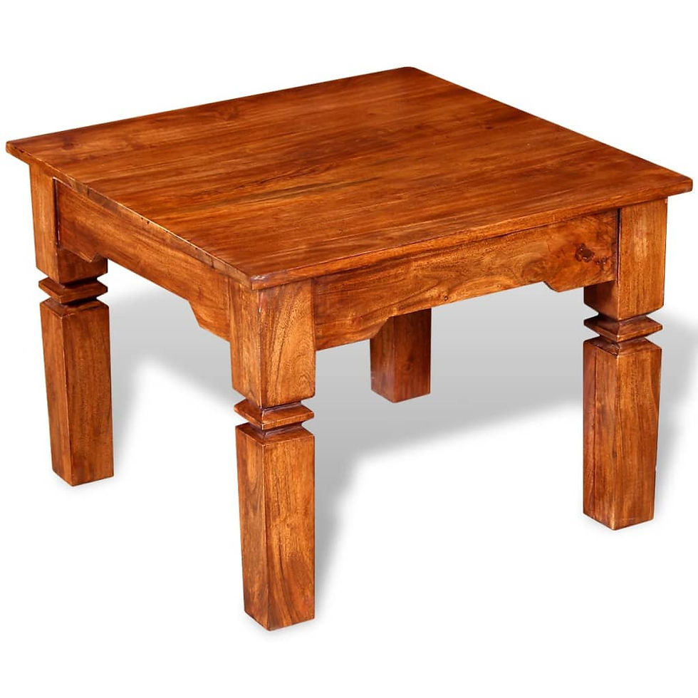 Миниатюра: Маса за кафе масивно дърво 60x60x45 см