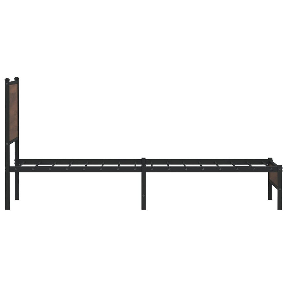 Миниатюра: Метална рамка за легло без матрак Кафяв дъб 80x200 cm