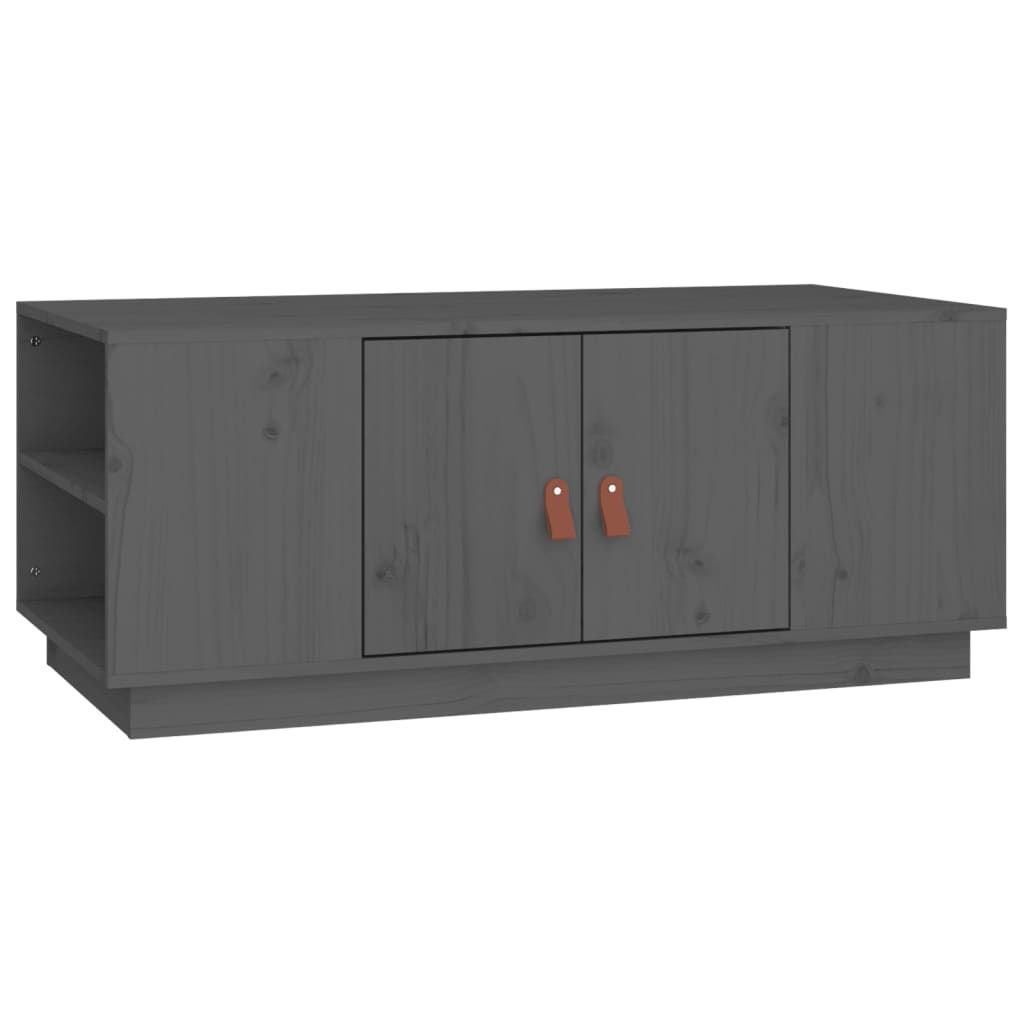 Кафе маса сива 100x50x41 см борово дърво масив