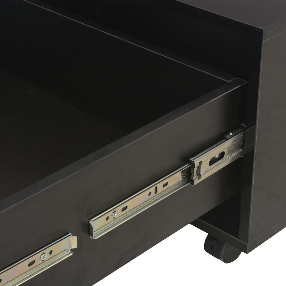 Миниатюра: Маса за кафе черен гланц 60x60x35 см инженерно дърво