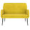 Миниатюра: Пейка жълта 108x79x79 см кадифе