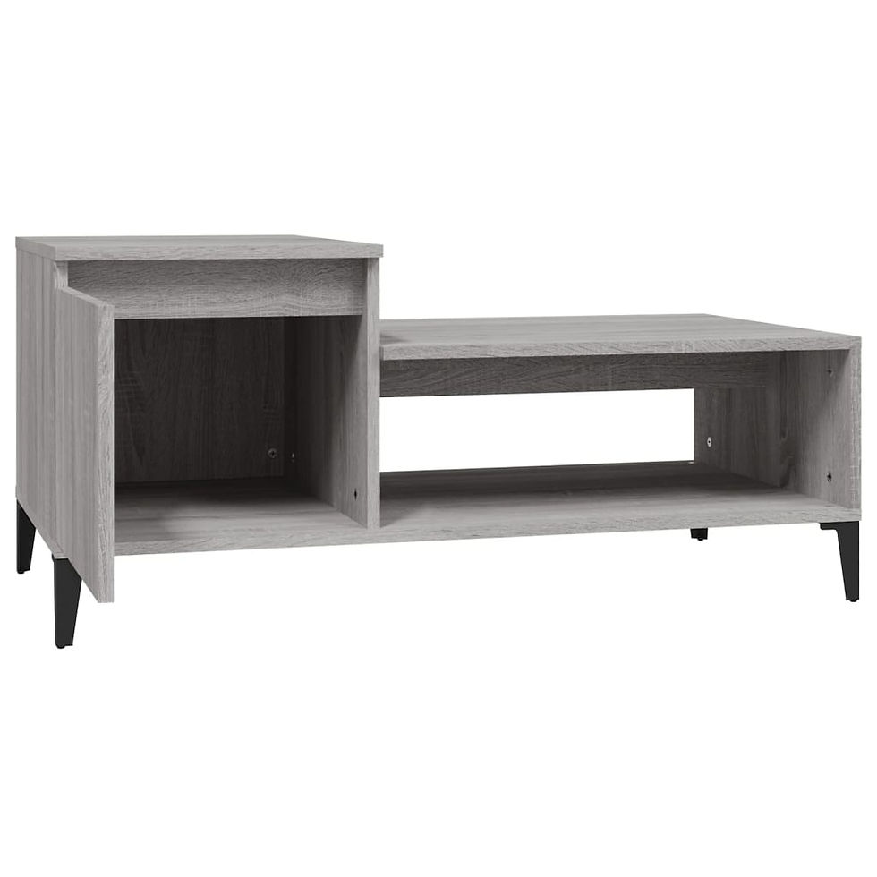 Миниатюра: Кафе маса сив сонома 100x50x45 см инженерно дърво
