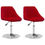 Миниатюра: Въртящи трапезни столове 2 бр виненочервени кадифе