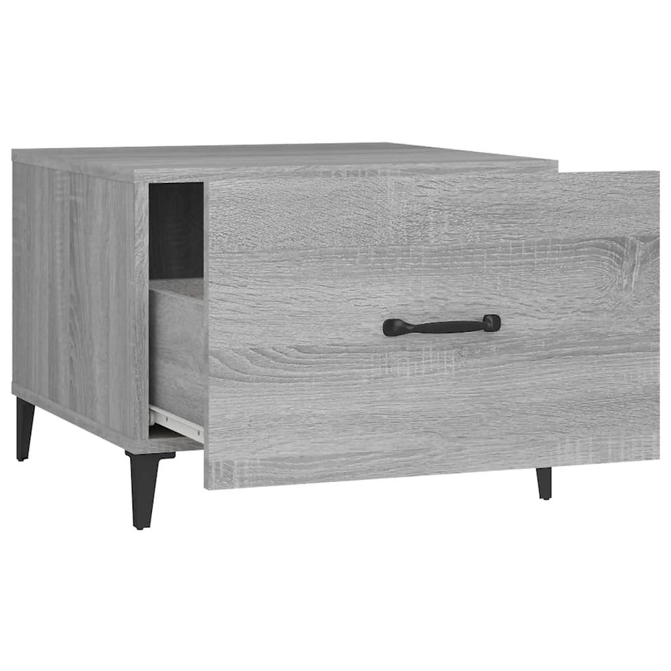 Миниатюра: Кафе маси с метални крака 2 бр сив сонома 50x50x40 см