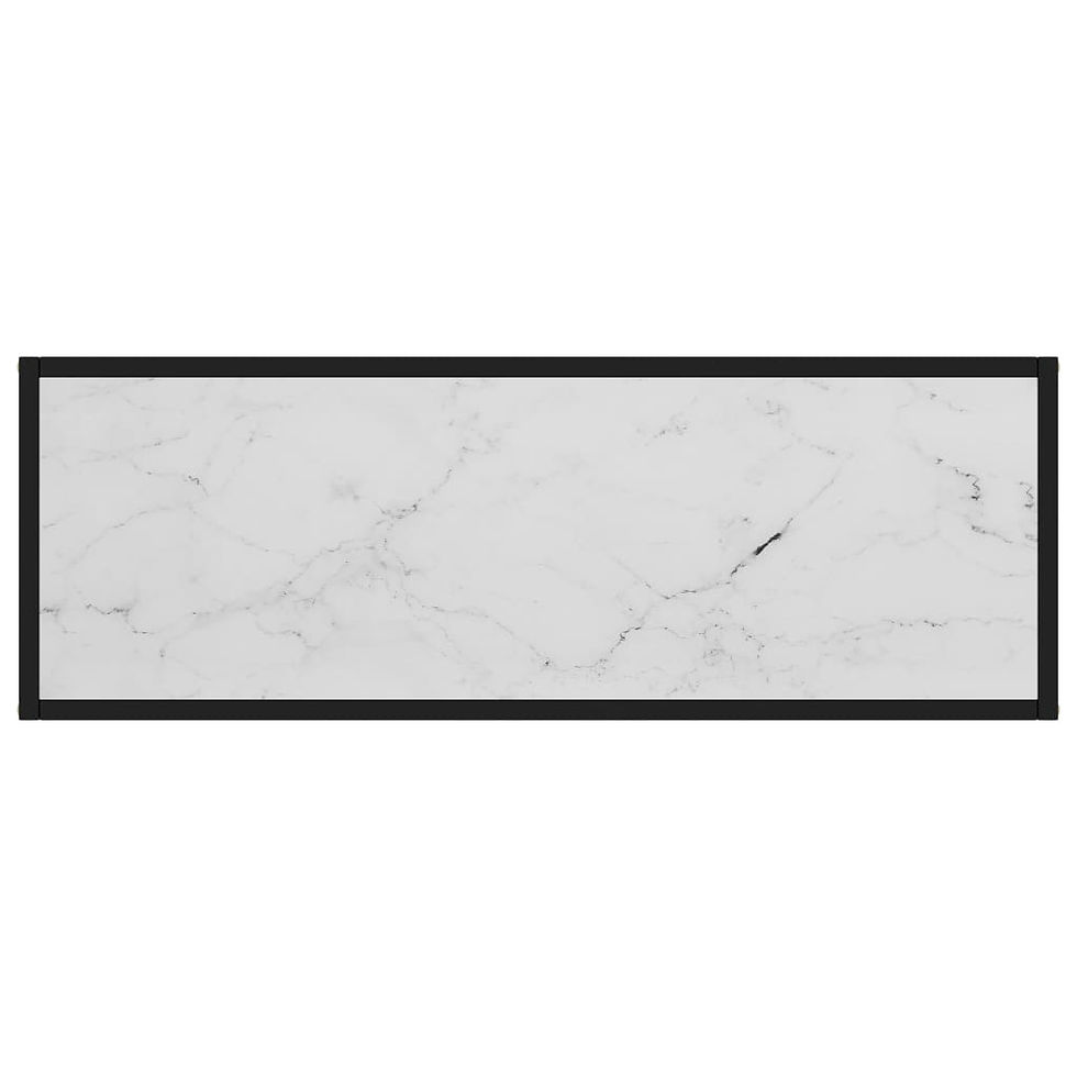 Миниатюра: Конзолна маса бяла 100x35x75 cм закалено стъкло