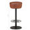 Миниатюра: Бар табуретка кафява естествена кожа